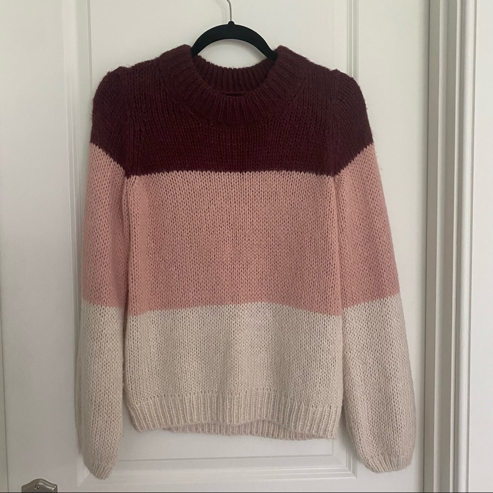 Color block sweater